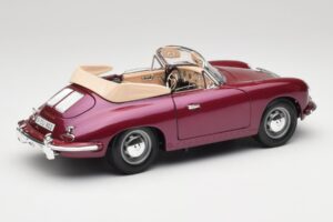 Porsche 356B Kabriolett Baklažaan Bburago 1:18 3021-M4 Metall - pilt 3/8