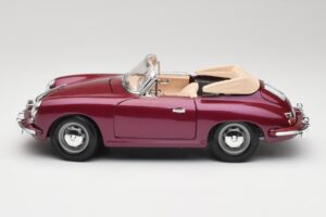 Porsche 356B Kabriolett Baklažaan Bburago 1:18 3021-M4 Metall - pilt 4/8