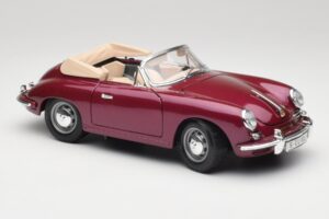 Porsche 356B Kabriolett Baklažaan Bburago 1:18 3021-M4 Metall - pilt 6/8