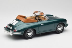 Porsche 356B Kabriolett Roheline Bburago 1:18 3051-M1 Metall - pilt 3/8