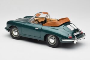 Porsche 356B Kabriolett Roheline Bburago 1:18 3051-M1 Metall - pilt 7/8