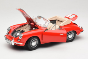 Porsche 356B Kabriolett Punane Tchibo 1:18 45703 Metall - pilt 2/8