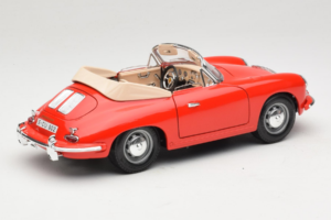 Porsche 356B Kabriolett Punane Tchibo 1:18 45703 Metall - pilt 3/8