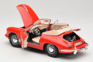 Porsche 356B Kabriolett Punane Tchibo 1:18 45703 Metall - pilt 5/8