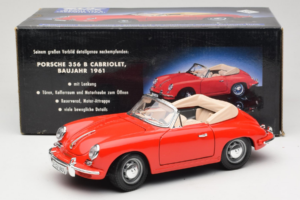 Porsche 356B Kabriolett Punane Tchibo 1:18 45703 Metall - pilt 8/8