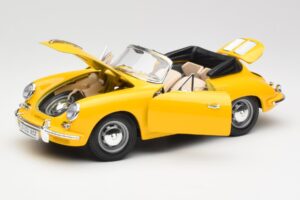 Porsche 356B Kabriolett Kollane Bburago 1:18 3031 Metall - pilt 2/8