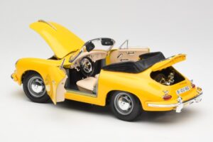 Porsche 356B Kabriolett Kollane Bburago 1:18 3031 Metall - pilt 5/8