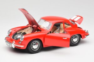 Porsche 356B Punane Bburago 1:18 3021 Metall - pilt 2/8