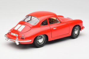 Porsche 356B Punane Bburago 1:18 3021 Metall - pilt 3/8