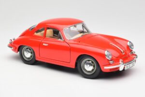 Porsche 356B Punane Bburago 1:18 3021 Metall - pilt 6/8