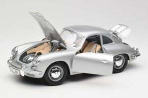 Porsche 356B Hõbedane Bburago 1:18 3021-M1 Metall - pilt 2/8