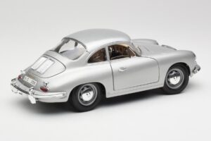 Porsche 356B Hõbedane Bburago 1:18 3021-M1 Metall - pilt 3/8