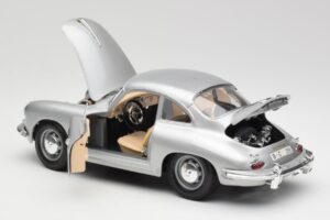 Porsche 356B Hõbedane Bburago 1:18 3021-M1 Metall - pilt 5/8