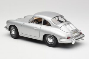 Porsche 356B Hõbedane Bburago 1:18 3021-M1 Metall - pilt 7/8