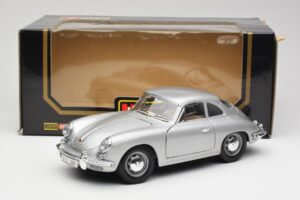 Porsche 356B Hõbedane Bburago 1:18 3021-M1 Metall - pilt 8/8
