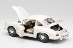 Porsche 356B Valge Bburago 1:18 3021-M3 Metall - pilt 5/8