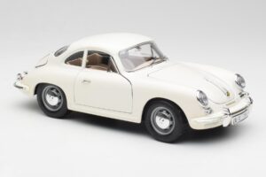 Porsche 356B Valge Bburago 1:18 3021-M3 Metall - pilt 6/8