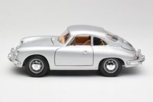 Porsche 356B Hõbedane & Pruun Sisu Bburago 1:18 3021-M2 Metall - pilt 4/8