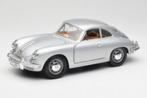 Porsche 356B Hõbedane & Pruun Sisu Bburago 1:18 3021-M2 Metall