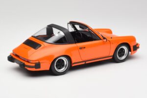 Porsche 911 930 Carrera 3.2 Targa Oranž Minichamps 1:18 100063064 Metall - pilt 3/8