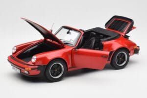 Porsche 911 930 Turbo Kabriolett Punane Norev 1:18 187664 Metall - pilt 2/8