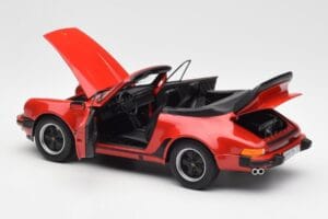 Porsche 911 930 Turbo Kabriolett Punane Norev 1:18 187664 Metall - pilt 5/8