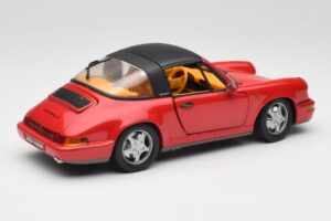 Porsche 911 964 Carrera 2 Targa Punane Anson 1:18 30305-W Metall - pilt 3/8