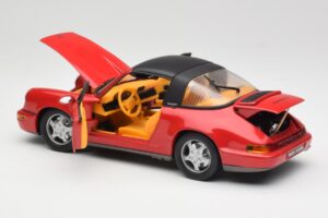 Porsche 911 964 Carrera 2 Targa Punane Anson 1:18 30305-W Metall - pilt 5/8