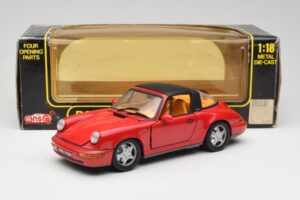 Porsche 911 964 Carrera 2 Targa Punane Anson 1:18 30305-W Metall - pilt 8/8