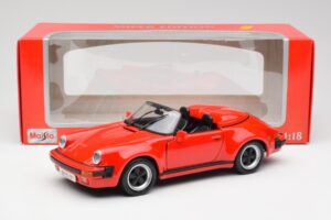 Porsche 911 964 Speedster Punane Maisto 1:18 37800-M2 Metall - pilt 8/8