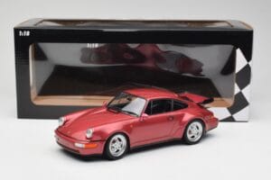 Porsche 911 964 Turbo Punane Minichamps 1:18 155069102 Metall - pilt 6/6
