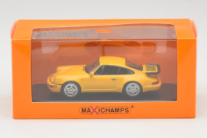 Porsche 911 964 Turbo Kollane MaxiChamps 1:43 940069104 Metall - pilt 4/4