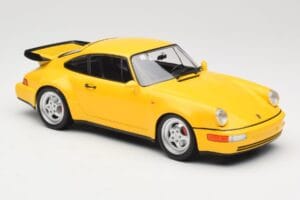 Porsche 911 964 Turbo Kollane Minichamps 1:18 155069100 Metall - pilt 4/6