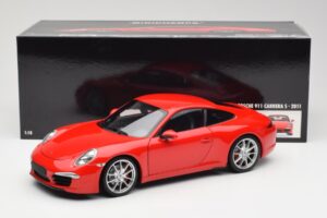 Porsche 911 991 Carrera S Guards Punane Minichamps 1:18 100061020 Metall - pilt 8/8