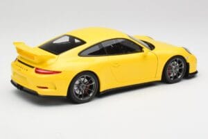 Porsche 911 991 GT3 Racing Kollane & Hõbedased Veljed Minichamps 1:18 110062722 Metall - pilt 3/8