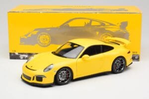 Porsche 911 991 GT3 Racing Kollane & Hõbedased Veljed Minichamps 1:18 110062722 Metall - pilt 8/8