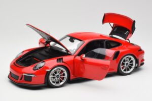 Porsche 911 991 GT3 RS Guards Punane Hõbedased Veljed AUTOart 1:18 78165 Metall - pilt 2/8
