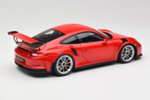 Porsche 911 991 GT3 RS Guards Punane Hõbedased Veljed AUTOart 1:18 78165 Metall - pilt 3/8