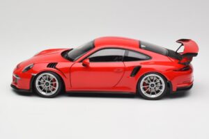 Porsche 911 991 GT3 RS Guards Punane Hõbedased Veljed AUTOart 1:18 78165 Metall - pilt 4/8