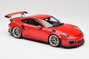 Porsche 911 991 GT3 RS Guards Punane Hõbedased Veljed AUTOart 1:18 78165 Metall - pilt 6/8