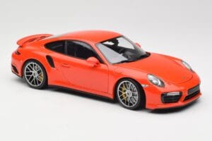 Porsche 911 991 Turbo S Lava Orange Minichamps 1:18 110067120 Metall - pilt 6/8