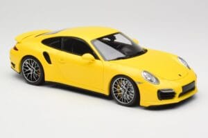 Porsche 911 991 Turbo S Kollane Hõbedate Velgedega Minichamps 1:18 110062322 Metall - pilt 6/8