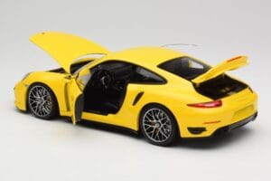 Porsche 911 991 Turbo S Kollane Hõbedate Velgedega Minichamps 1:18 110062322 Metall - pilt 7/8