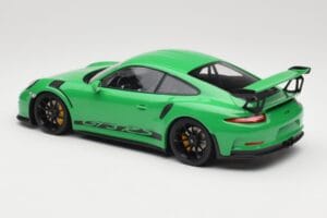 Porsche 911 991.1 GT3 RS Roheline Mustad Veljed Minichamps 1:18 153066228 Metall - pilt 5/6