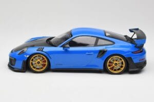 Porsche 911 991.2 GT2 RS Sinine Kuldiste Velgedega Minichamps 1:18 155068302 Metall - pilt 3/6