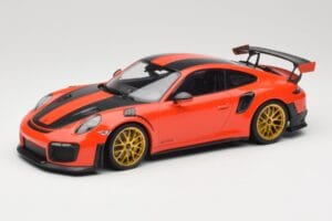 Porsche 911 991.2 GT2 RS Oranž Weissach Package Kuldsed Veljed Minichamps 1:18 155068305 Metall