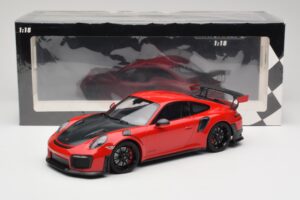 Porsche 911 GT2 RS 991.2 Punane Mustad Veljed Minichamps 1:18 155968307 Metall - pilt 6/6