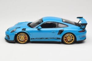 Porsche 911 991.2 GT3 RS Sinine Kuldiste Velgedega Minichamps 1:18 155068222 Metall - pilt 3/6