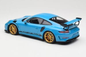 Porsche 911 991.2 GT3 RS Sinine Kuldiste Velgedega Minichamps 1:18 155068222 Metall - pilt 5/6