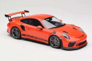 Porsche 911 991.2 GT3 RS Lava Orange & Hõbedased Veljed Minichamps 1:18 155068225 Metall - pilt 4/6